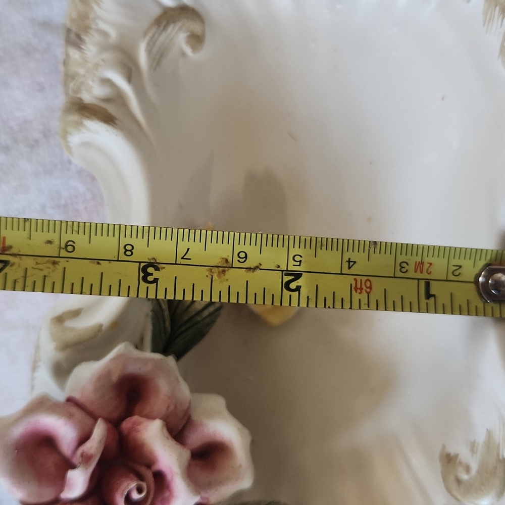 Germany Vintage porcelain 3D floral dish - Picture 10 of 12